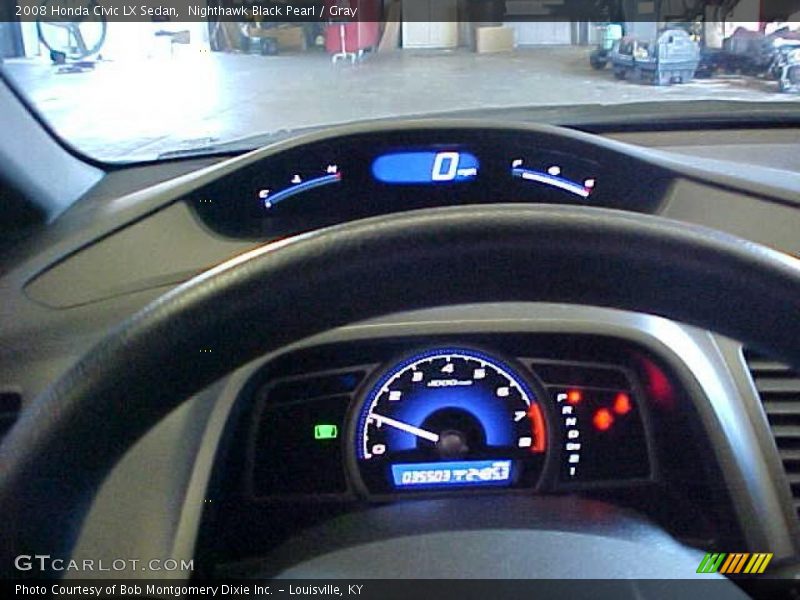 Nighthawk Black Pearl / Gray 2008 Honda Civic LX Sedan