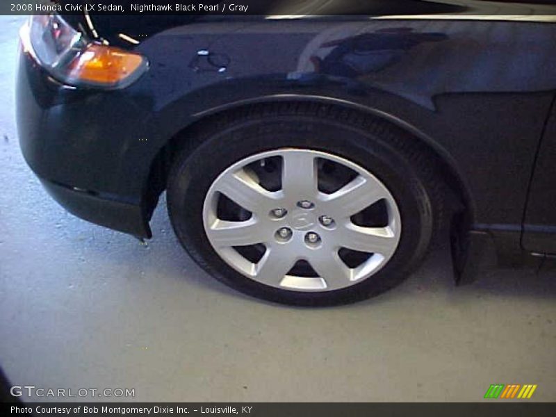 Nighthawk Black Pearl / Gray 2008 Honda Civic LX Sedan