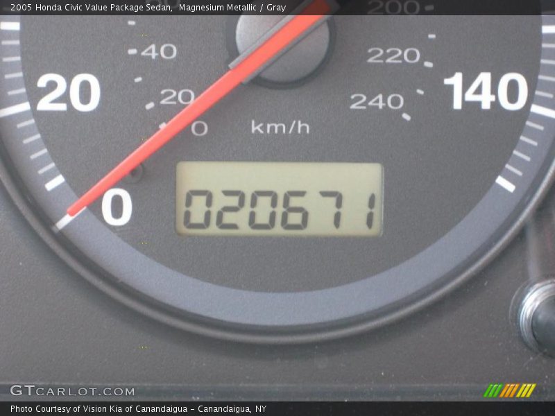 Magnesium Metallic / Gray 2005 Honda Civic Value Package Sedan