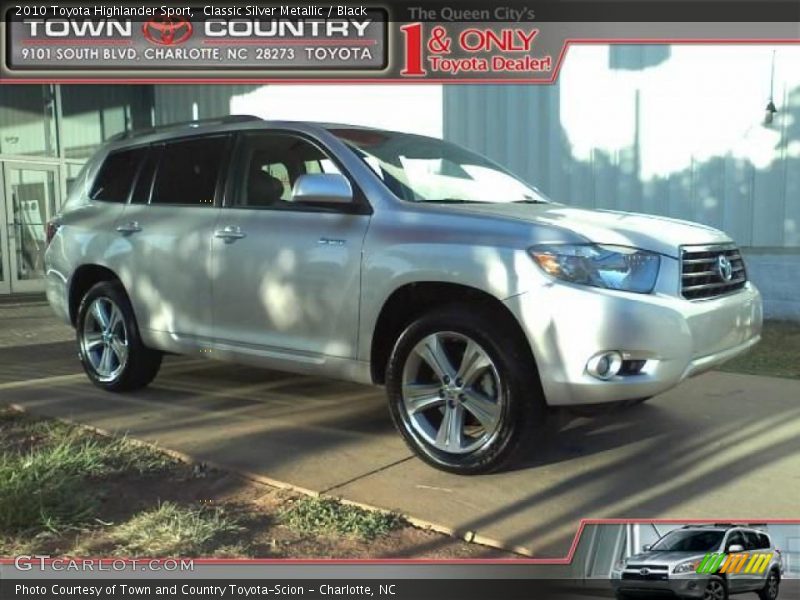 Classic Silver Metallic / Black 2010 Toyota Highlander Sport