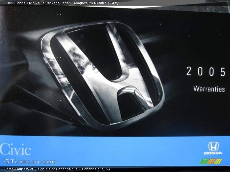 Magnesium Metallic / Gray 2005 Honda Civic Value Package Sedan
