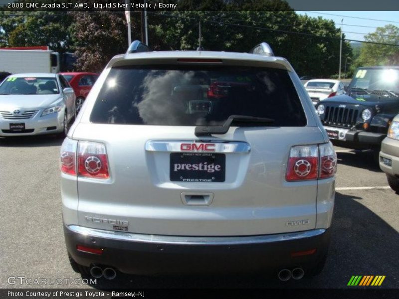 Liquid Silver Metallic / Ebony 2008 GMC Acadia SLT AWD