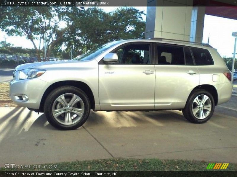 Classic Silver Metallic / Black 2010 Toyota Highlander Sport