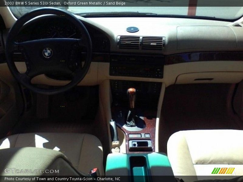 Oxford Green Metallic / Sand Beige 2003 BMW 5 Series 530i Sedan