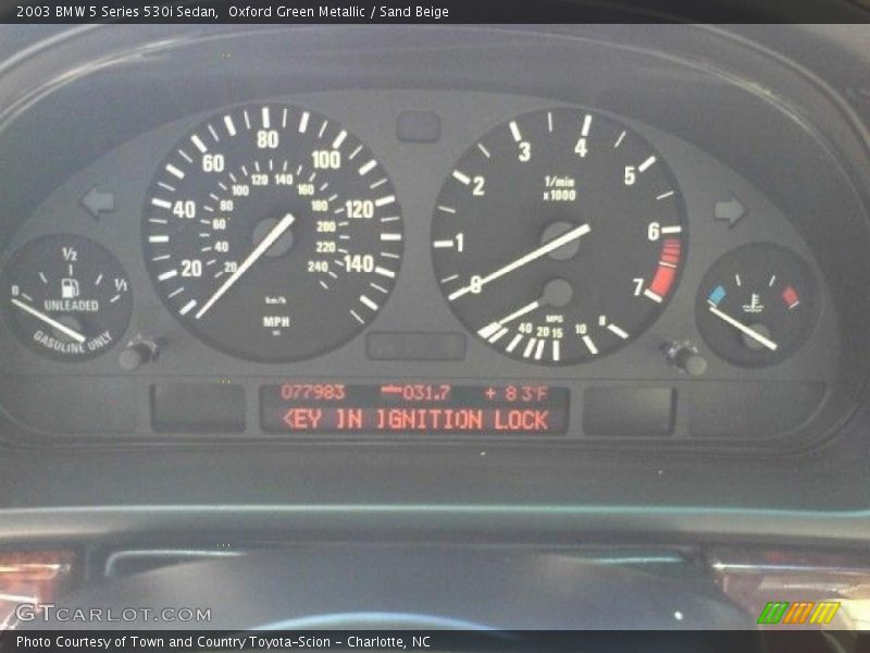 Oxford Green Metallic / Sand Beige 2003 BMW 5 Series 530i Sedan