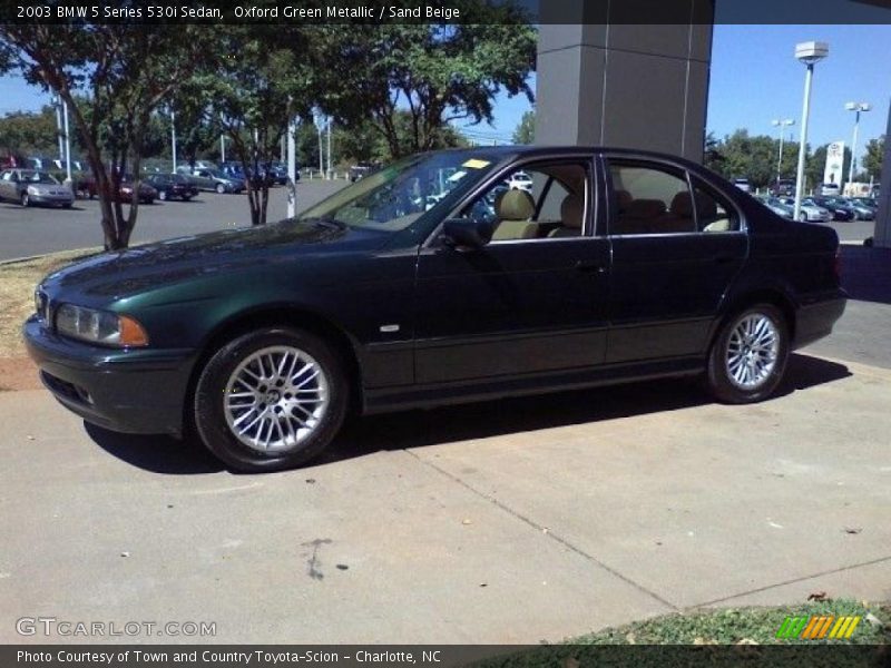 Oxford Green Metallic / Sand Beige 2003 BMW 5 Series 530i Sedan