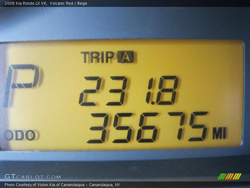 Volcanic Red / Beige 2008 Kia Rondo LX V6