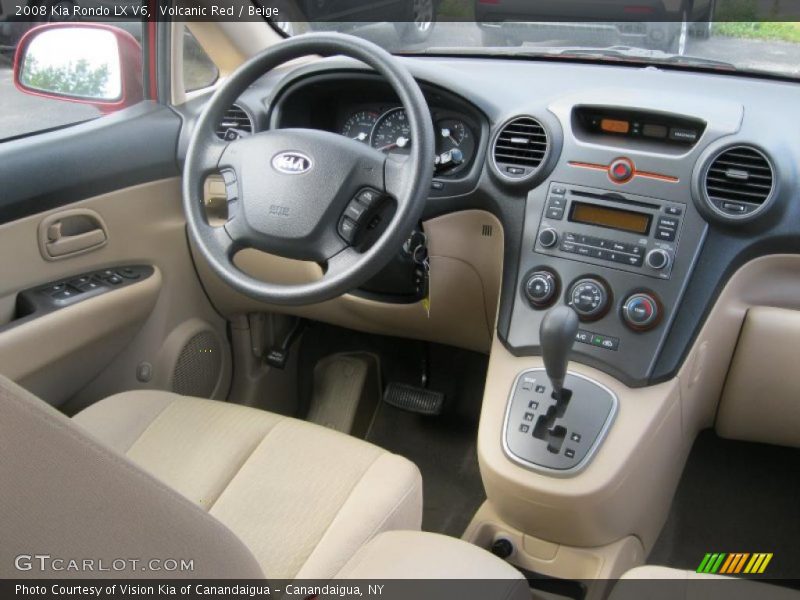 Volcanic Red / Beige 2008 Kia Rondo LX V6