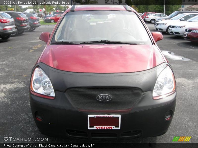Volcanic Red / Beige 2008 Kia Rondo LX V6