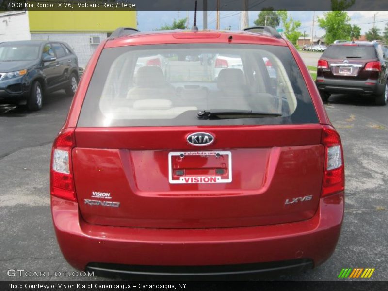 Volcanic Red / Beige 2008 Kia Rondo LX V6