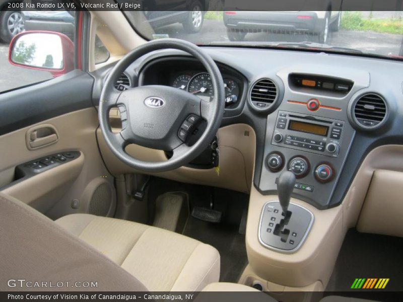 Volcanic Red / Beige 2008 Kia Rondo LX V6