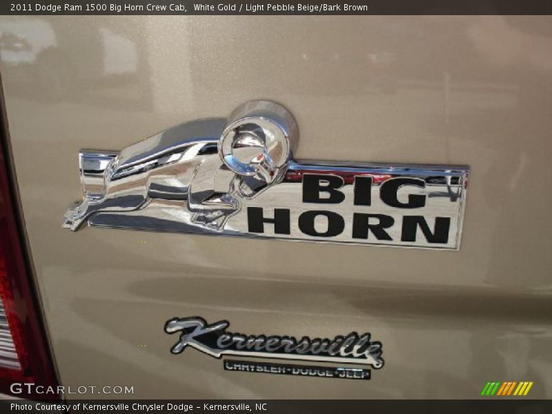 White Gold / Light Pebble Beige/Bark Brown 2011 Dodge Ram 1500 Big Horn Crew Cab