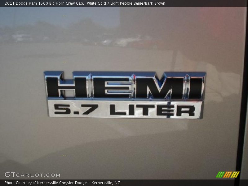 White Gold / Light Pebble Beige/Bark Brown 2011 Dodge Ram 1500 Big Horn Crew Cab
