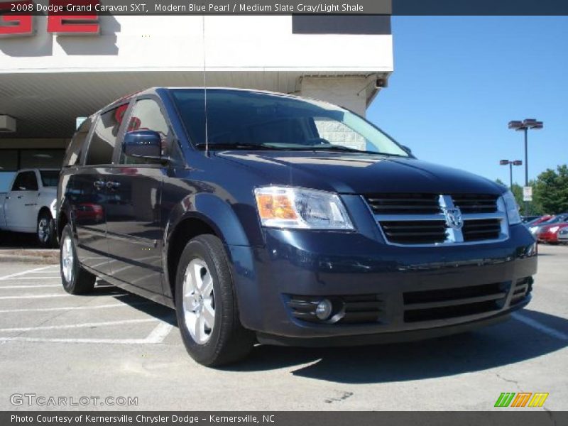 Modern Blue Pearl / Medium Slate Gray/Light Shale 2008 Dodge Grand Caravan SXT