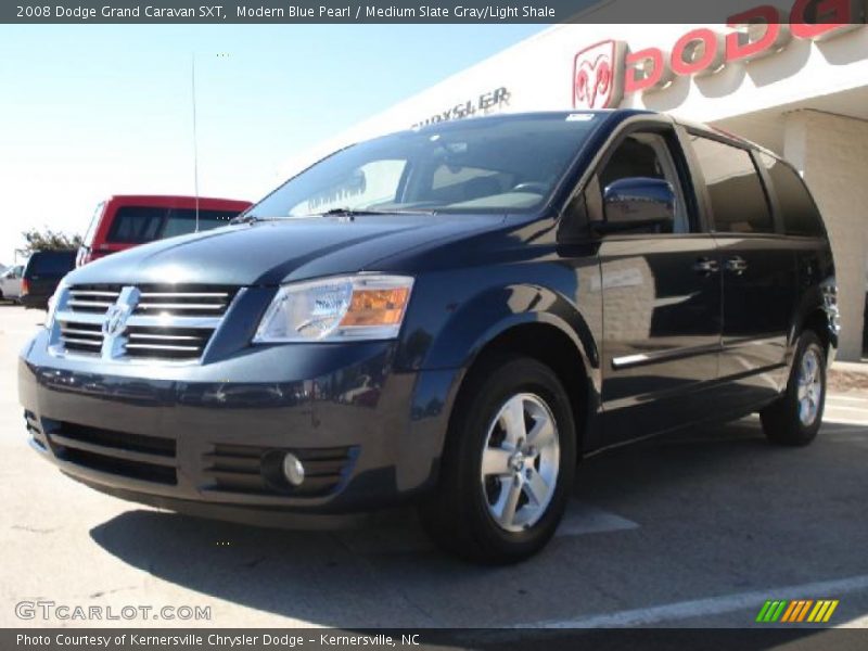 Modern Blue Pearl / Medium Slate Gray/Light Shale 2008 Dodge Grand Caravan SXT