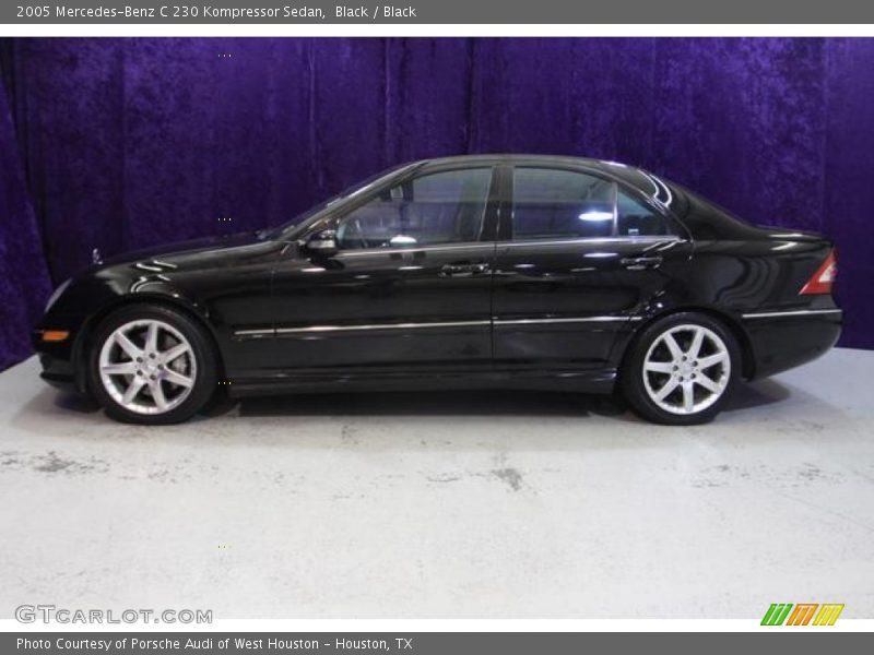 Black / Black 2005 Mercedes-Benz C 230 Kompressor Sedan