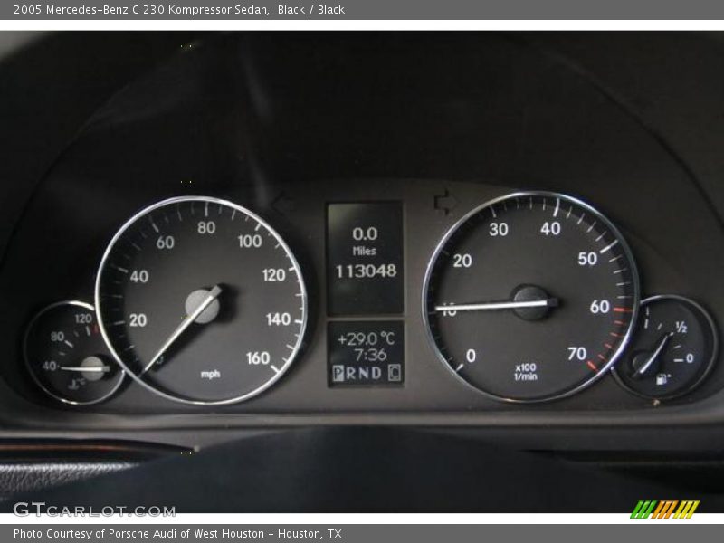 Black / Black 2005 Mercedes-Benz C 230 Kompressor Sedan
