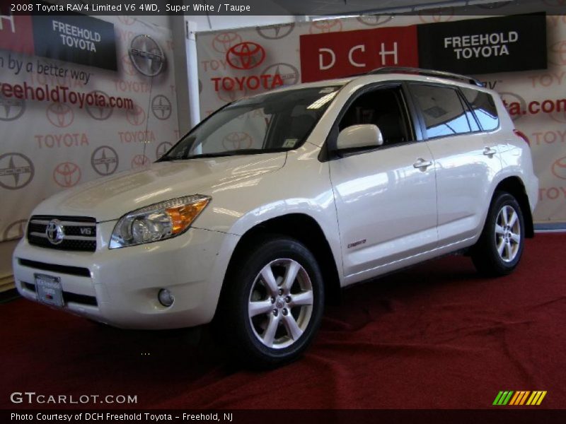 Super White / Taupe 2008 Toyota RAV4 Limited V6 4WD