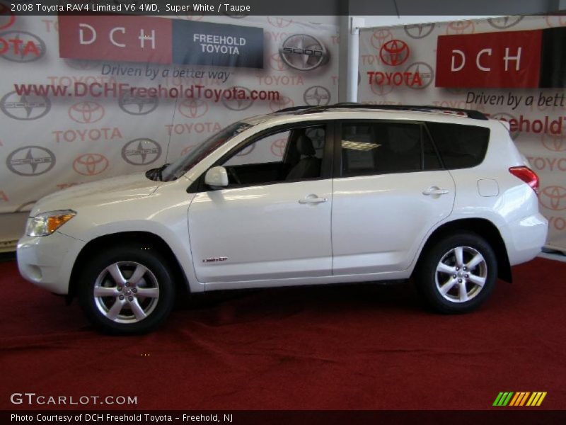 Super White / Taupe 2008 Toyota RAV4 Limited V6 4WD