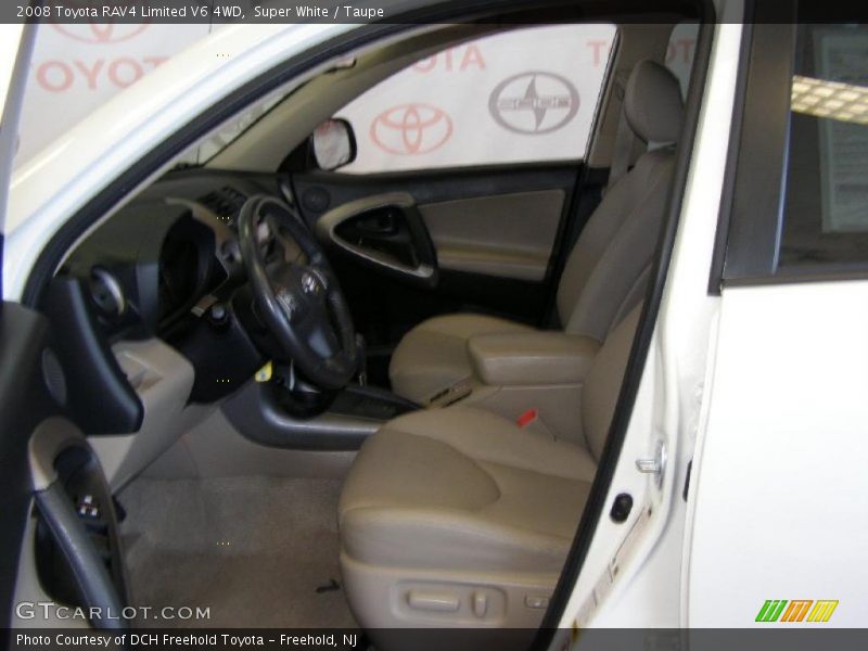 Super White / Taupe 2008 Toyota RAV4 Limited V6 4WD