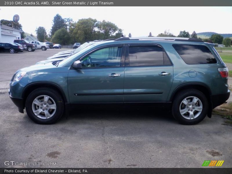 Silver Green Metallic / Light Titanium 2010 GMC Acadia SL AWD