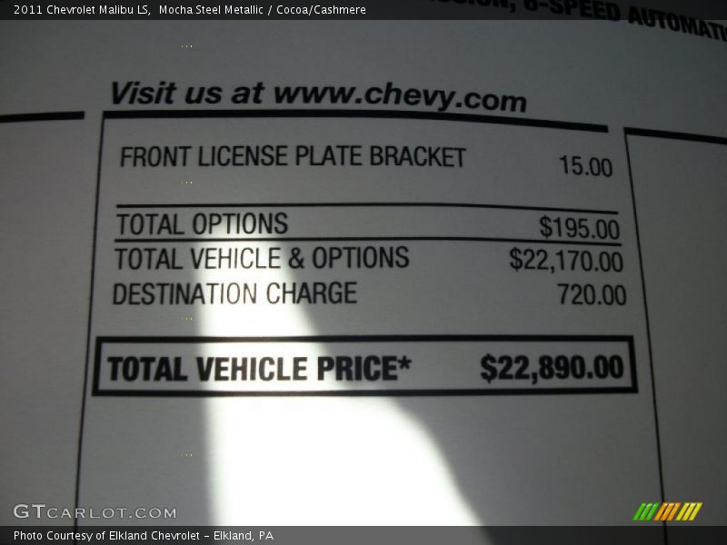 Mocha Steel Metallic / Cocoa/Cashmere 2011 Chevrolet Malibu LS