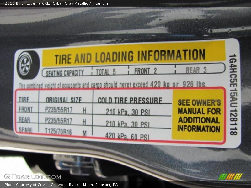Cyber Gray Metallic / Titanium 2010 Buick Lucerne CXL