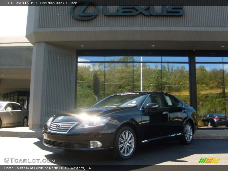 Obsidian Black / Black 2010 Lexus ES 350