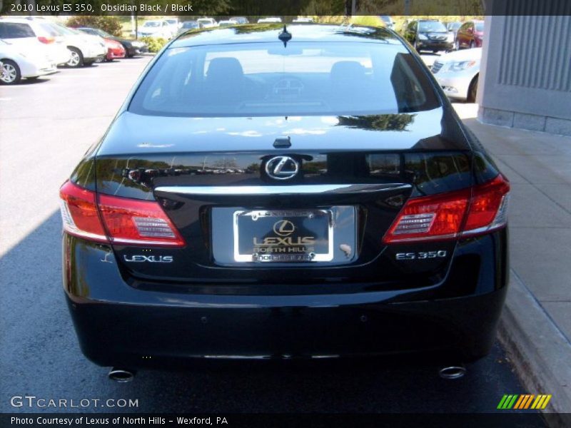 Obsidian Black / Black 2010 Lexus ES 350