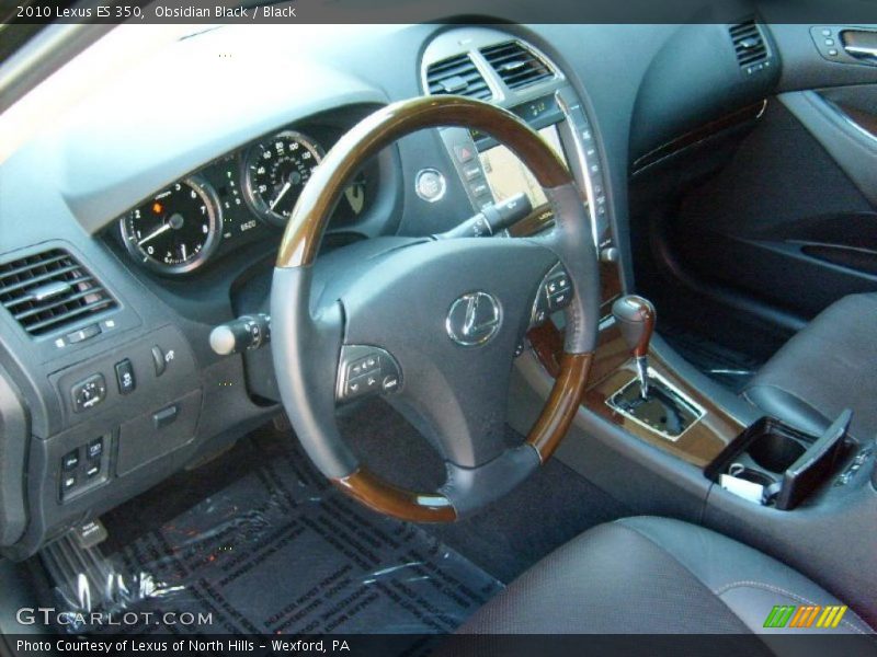 Obsidian Black / Black 2010 Lexus ES 350