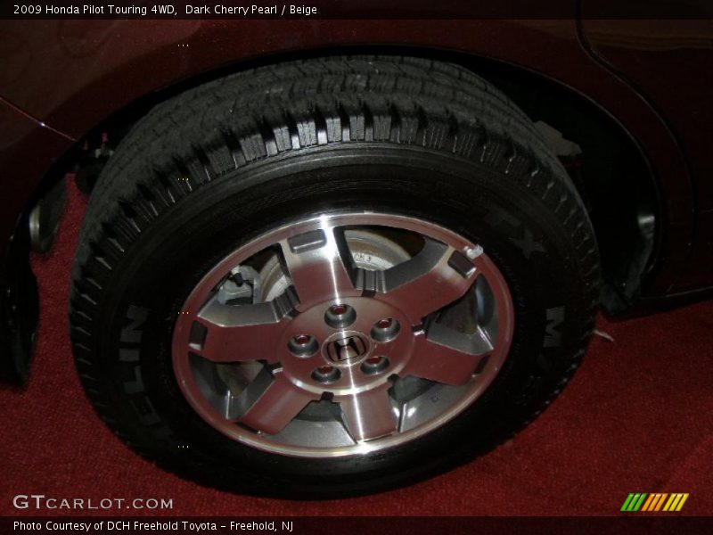 Dark Cherry Pearl / Beige 2009 Honda Pilot Touring 4WD