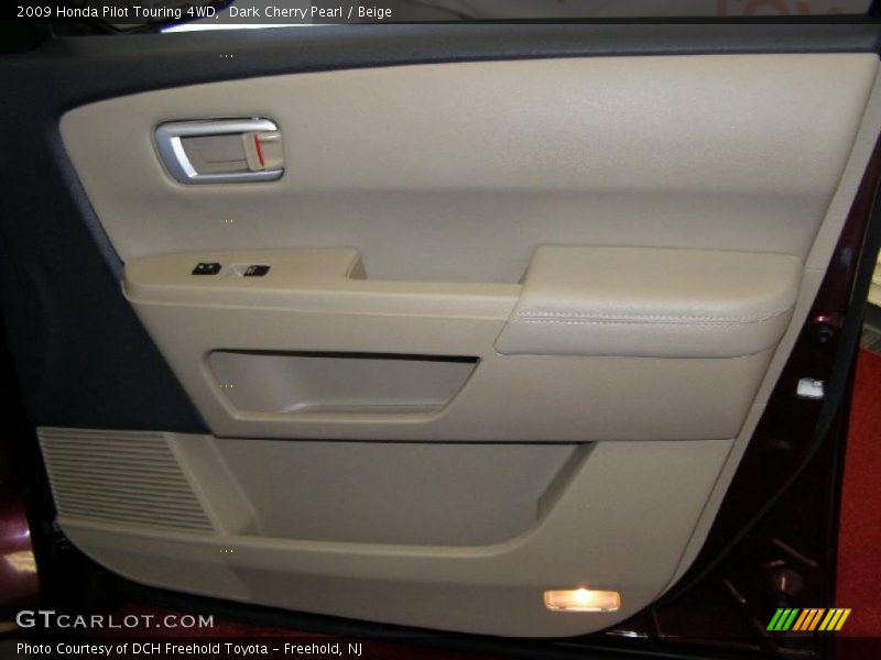 Dark Cherry Pearl / Beige 2009 Honda Pilot Touring 4WD