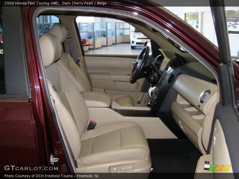 Dark Cherry Pearl / Beige 2009 Honda Pilot Touring 4WD