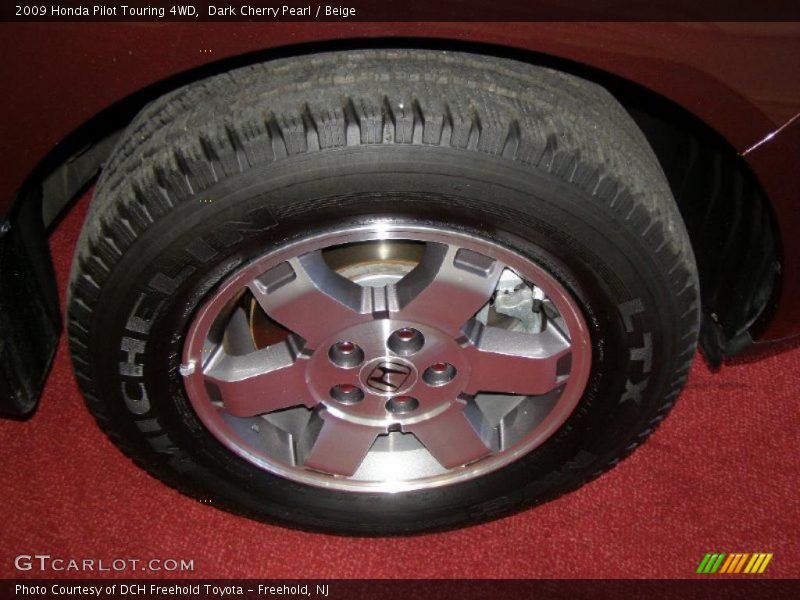 Dark Cherry Pearl / Beige 2009 Honda Pilot Touring 4WD