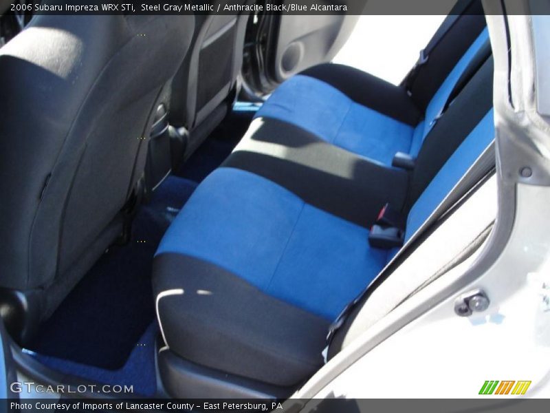 Steel Gray Metallic / Anthracite Black/Blue Alcantara 2006 Subaru Impreza WRX STi