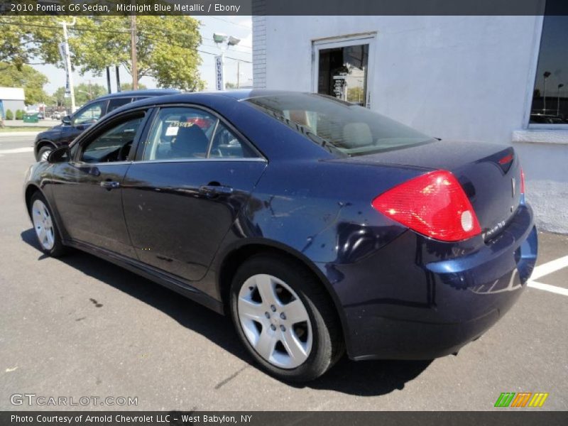 Midnight Blue Metallic / Ebony 2010 Pontiac G6 Sedan