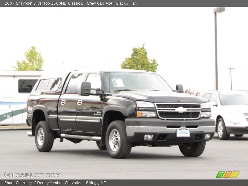 Black / Tan 2007 Chevrolet Silverado 2500HD Classic LT Crew Cab 4x4