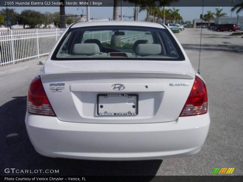 Nordic White / Beige 2005 Hyundai Elantra GLS Sedan