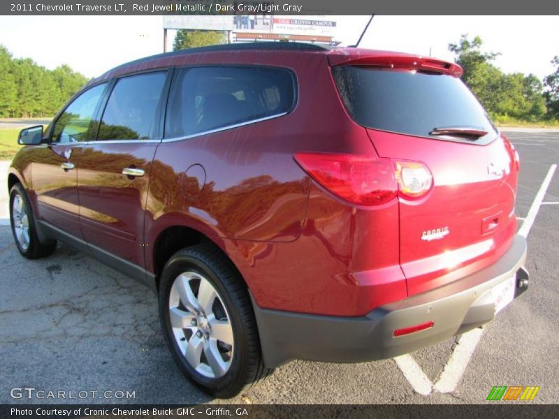 Red Jewel Metallic / Dark Gray/Light Gray 2011 Chevrolet Traverse LT