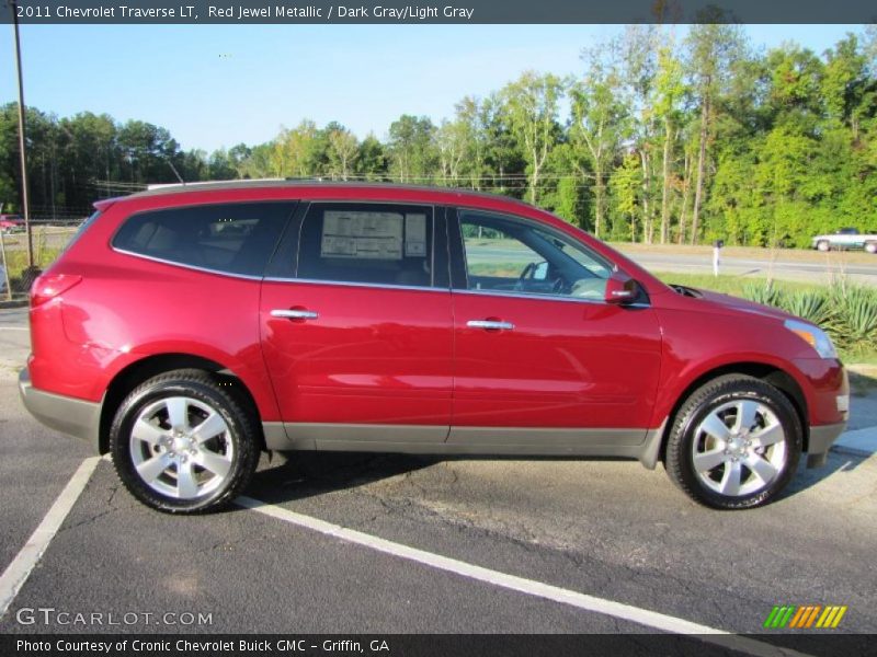 Red Jewel Metallic / Dark Gray/Light Gray 2011 Chevrolet Traverse LT
