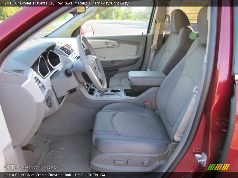 Red Jewel Metallic / Dark Gray/Light Gray 2011 Chevrolet Traverse LT