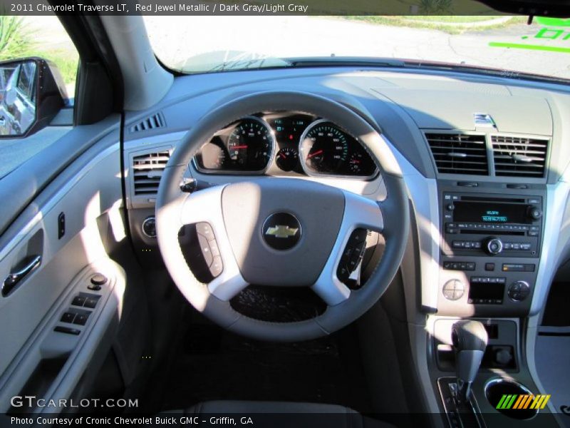 Red Jewel Metallic / Dark Gray/Light Gray 2011 Chevrolet Traverse LT