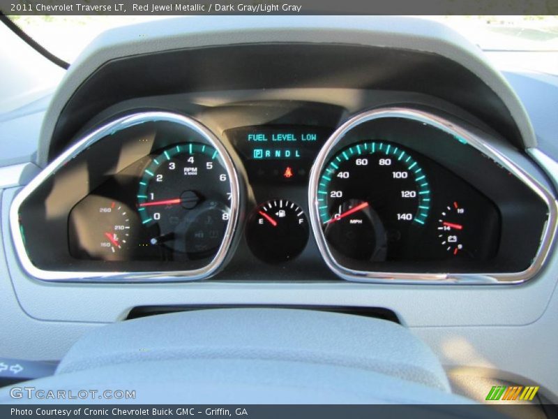 Red Jewel Metallic / Dark Gray/Light Gray 2011 Chevrolet Traverse LT
