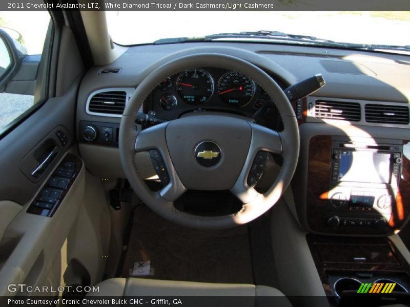 White Diamond Tricoat / Dark Cashmere/Light Cashmere 2011 Chevrolet Avalanche LTZ