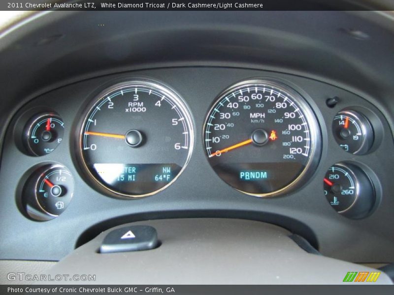 White Diamond Tricoat / Dark Cashmere/Light Cashmere 2011 Chevrolet Avalanche LTZ