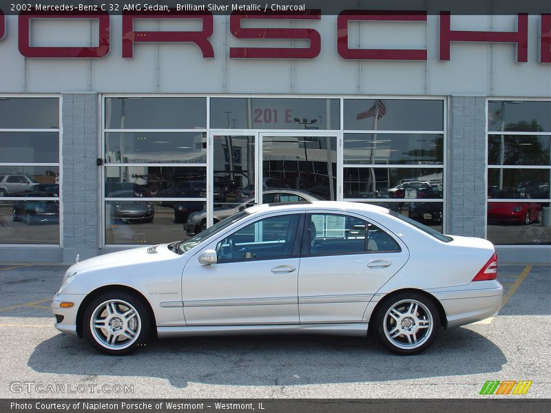 Brilliant Silver Metallic / Charcoal 2002 Mercedes-Benz C 32 AMG Sedan