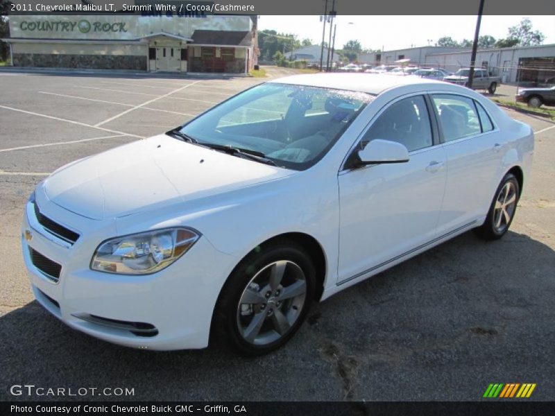 Summit White / Cocoa/Cashmere 2011 Chevrolet Malibu LT
