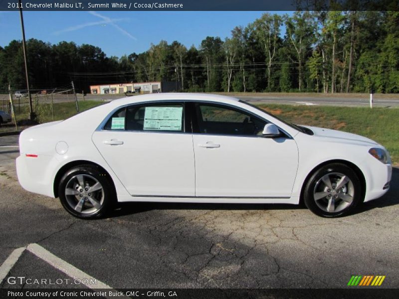 Summit White / Cocoa/Cashmere 2011 Chevrolet Malibu LT
