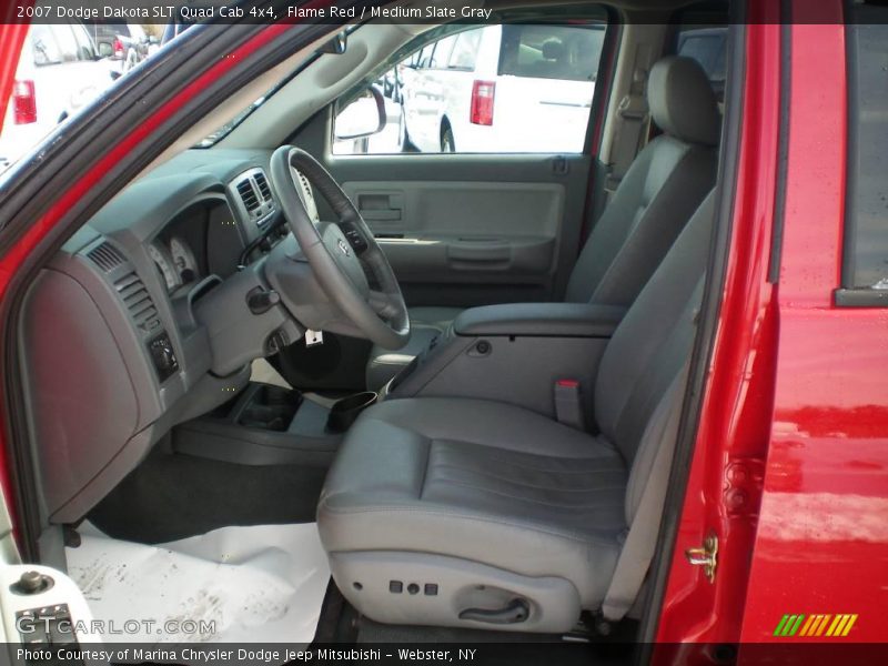 Flame Red / Medium Slate Gray 2007 Dodge Dakota SLT Quad Cab 4x4