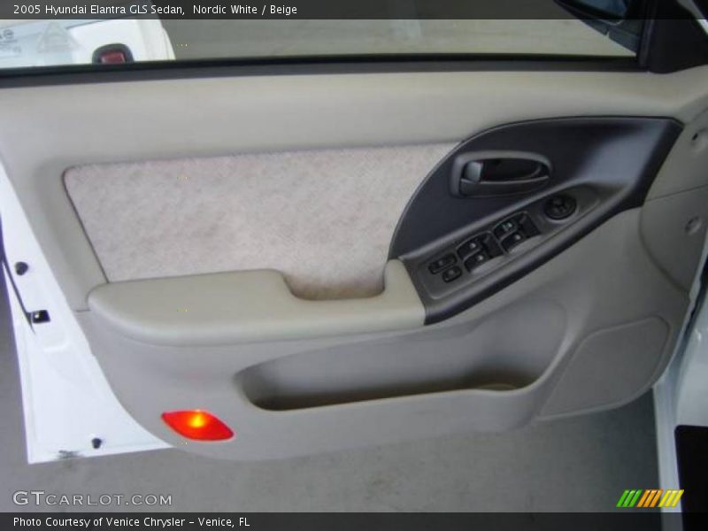 Nordic White / Beige 2005 Hyundai Elantra GLS Sedan